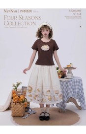 NyaNya Four Seasons Collection Apple Pie Display T-Shirt and Skirt(Pre-Order/Full Payment Without Shipping)